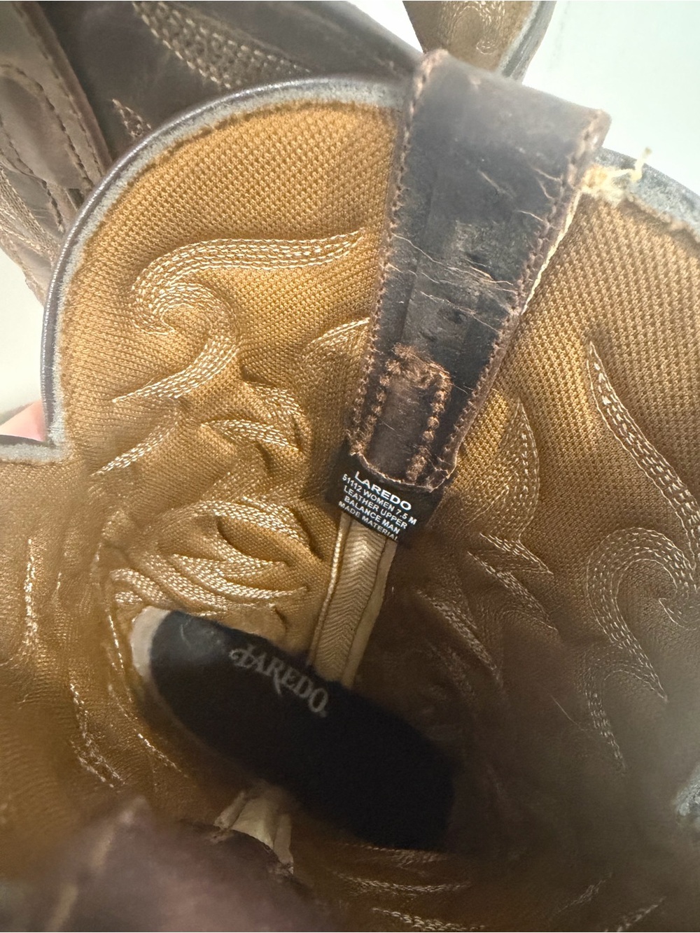 Laredo Maddie Distressed Brown Cowboy Boots - Picture 8 of 10